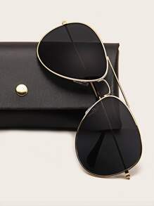 Men's Vintage Ocean Waves Patterned Fashion Glasses - Dark Grey - View 5