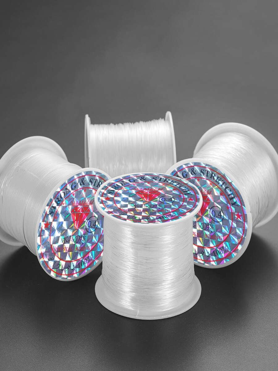 2pcs DIY Plastic Thread,Daily Clear Sewing Thread,Handmade DIY Jewelry Accessories - White - View 1