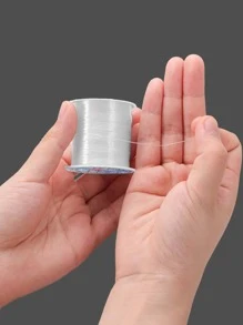 2pcs DIY Plastic Thread,Daily Clear Sewing Thread,Handmade DIY Jewelry Accessories - White - View 2