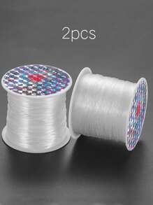 2pcs DIY Plastic Thread,Daily Clear Sewing Thread,Handmade DIY Jewelry Accessories - White - View 3