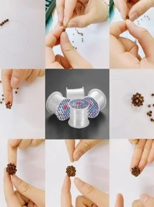 2pcs DIY Plastic Thread,Daily Clear Sewing Thread,Handmade DIY Jewelry Accessories - White - View 4