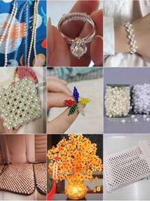 2pcs DIY Plastic Thread,Daily Clear Sewing Thread,Handmade DIY Jewelry Accessories - White - View 5