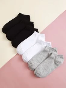 7 pares Calcetines tobilleros unicolor - Multicolor - Ver 1