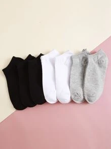 7 pares Calcetines tobilleros unicolor - Multicolor - Ver 2