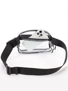 TINYAT Clear Bum Bag For Women, Stadium Approved Clear Belt Bag Waterproof Waist Pack For Concerts, Sports, Travel - Clear - View 2