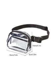 TINYAT Clear Bum Bag For Women, Stadium Approved Clear Belt Bag Waterproof Waist Pack For Concerts, Sports, Travel - Clear - View 5