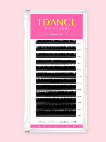 TDANCE TDANCE 12 Rows Easy Fanning Volume Eyelash Extensions Self Fanning Eyelashes Rapid Blooming Lash Extension 0.03 0.05 0.07 8-15mmlash Clusters,Eyelash Clusters,Individual Eyelashes,Lashes,Fake Lashes