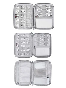 1入組便攜數據綫收納袋 - 灰色 - 查看 4