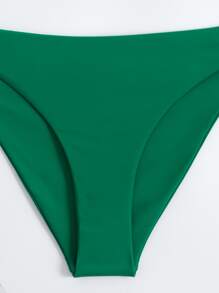 SHEIN Swim Summer Beach V Wired Bikini Set - Green - View 5