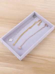 1pc Gray Jewelry Tray, Polyamide Moistureproof Jewelry Display Tray For Home - Light Grey - View 2