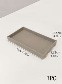 1pc Gray Jewelry Tray, Polyamide Moistureproof Jewelry Display Tray For Home - Light Grey - View 4