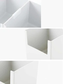 1 pieza de plástico Almacenamiento de cocina blanco cocina Organizador para cocina - Blanco - Ver 3