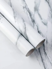 1roll PVC Kitchen Sticker, Modern Marble Pattern Wall Renovation Sticker For Kitchen - Multicolor - View 1