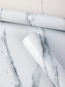 1roll PVC Kitchen Sticker, Modern Marble Pattern Wall Renovation Sticker For Kitchen - Multicolor - View 2