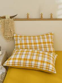 4入組/套格紋圖案被套套裝 - 彩色 - 查看 5