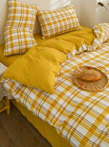 4入組/套格紋圖案被套套裝 - 彩色 - 查看 7