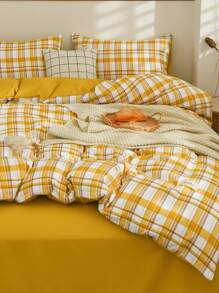 4入組/套格紋圖案被套套裝 - 彩色 - 查看 8