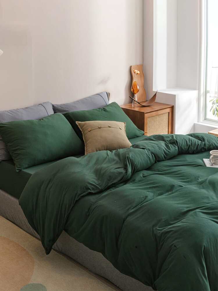 3入組/套北歐風被套套裝不附帶内芯 - 綠色 - 查看 8