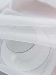 1 st effen wit polyester transparant gordijn, eenvoudig lichtfilterend transparant gordijn voor woondecoratie