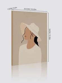 抽象人物圖案現代掛飾帆布繪畫帶框架 - 彩色 - 查看 7