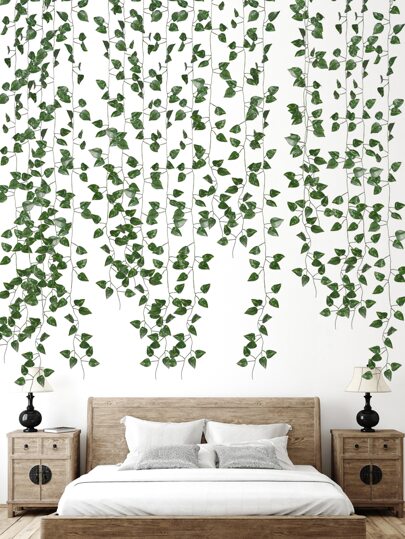 1/6/12/24 件人造悬挂藤蔓植物，家庭花园墙壁装饰，绿叶丛林主题派对婚礼装饰，春/夏，情人节，礼物