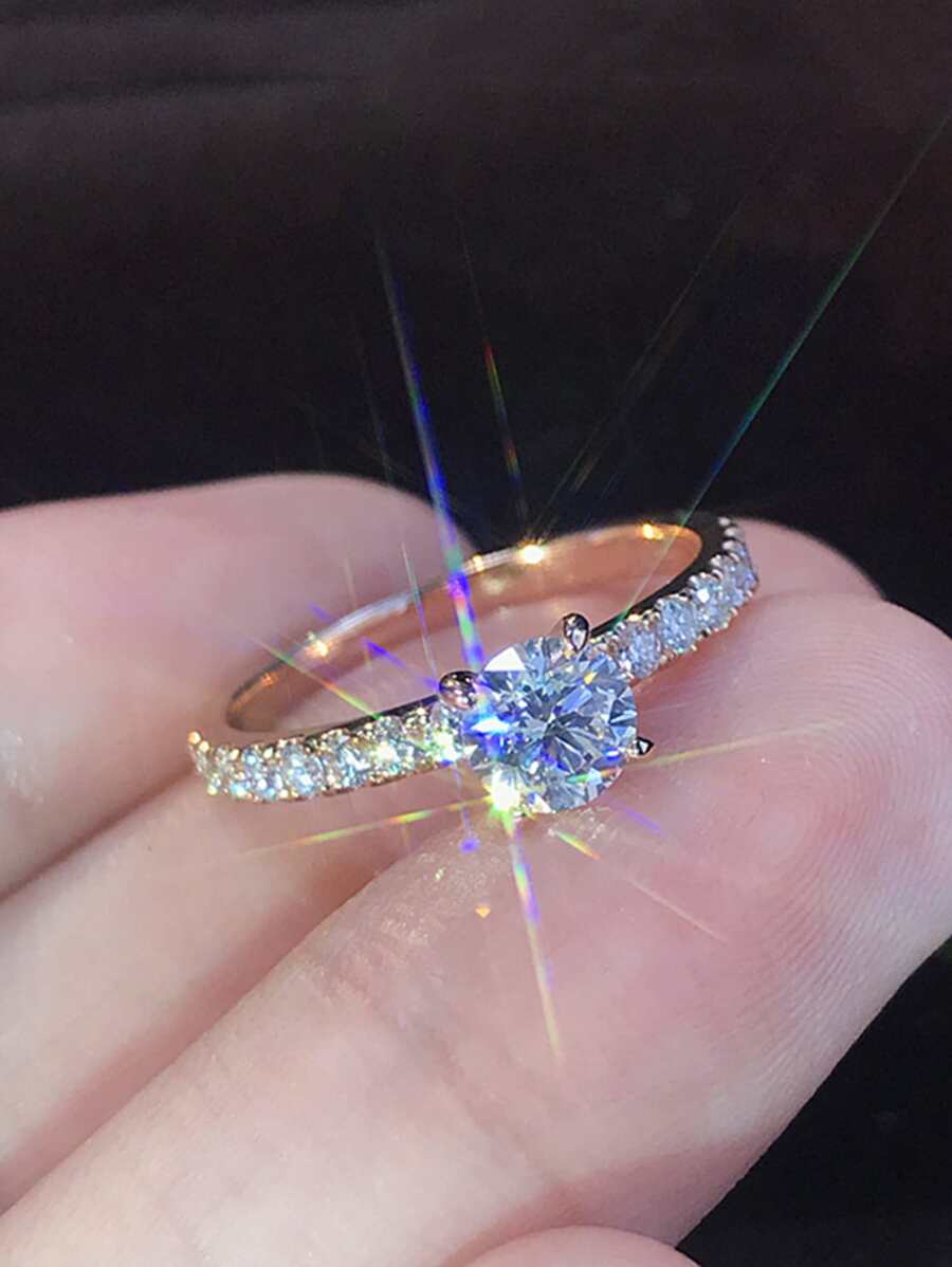 CVNANA 方晶鋯石裝飾戒指