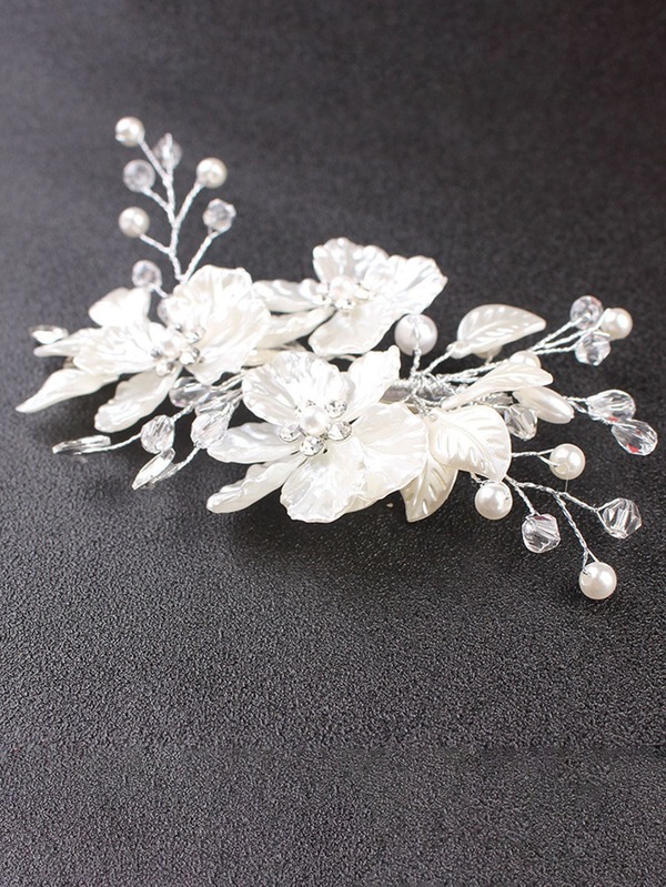 Flower & Faux Pearl Decor Bridal Alligator Hair Clip SHEIN USA