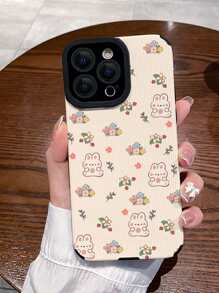 Coque de téléphone portable à motif de lapin dessin animé - Multicolore - Voir 1