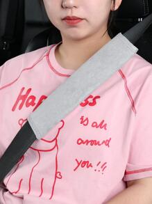 1pc Car Seat Belt Pad - Light Grey - View 2