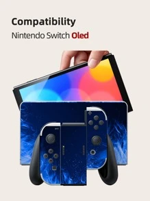 4 hojas Pegatina con estampado compatible con Nintendo Switch OLED - Multicolor - Ver 5