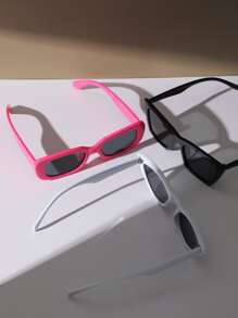 3副貓眼和方框太陽鏡 - 灰色 - 查看 3