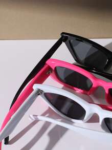 3副貓眼和方框太陽鏡 - 灰色 - 查看 4