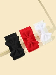 Bebé 3 piezas Banda de pelo con diseño de lazo - Multicolor - Ver 2