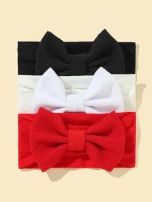 Bebé 3 piezas Banda de pelo con diseño de lazo - Multicolor - Ver 3