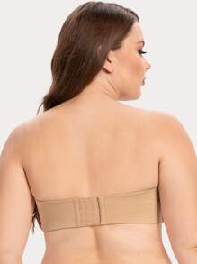 Plus Minimizer Bandeau Solid Strapless Bra