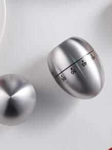 1入組不銹鋼雞蛋烹飪創意廚房機械定時器 - 銀色 - 查看 5