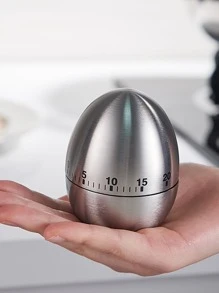 1入組不銹鋼雞蛋烹飪創意廚房機械定時器 - 銀色 - 查看 3
