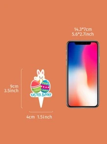 12入組/套復活節兔子和彩蛋裝飾用品 - 彩色 - 查看 3