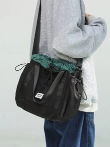 男士抽繩細節水桶包 - 彩色 - 查看 1