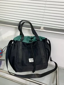 男士抽繩細節水桶包 - 彩色 - 查看 5