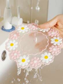 1 PVC Thảm Hình Hoa Chống Trơn Trượt Bàn Ăn Thảm Cách Nhiệt Thảm Nhà Bếp - Hồng - Xem 5