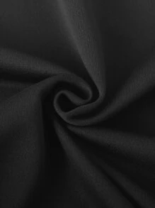 Manfinity Hypemode Hombres Capucha con estampado de oso con cordón - Negro - Ver 5