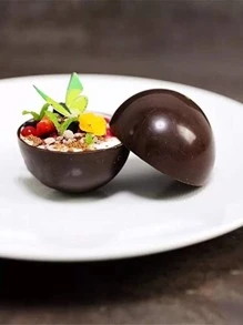 2pcs/set 3D Ball Round Half Sphere Silicone Mold For DIY Baking Pudding Mousse Chocolate Cake Mold Kitchen Accessories Tool - Purple - View 5