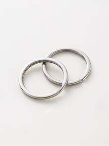 10pcs/set Minimalist Keyring DIY Jewelry Accessory - Silver - View 2