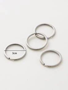 10pcs/set Minimalist Keyring DIY Jewelry Accessory - Silver - View 3