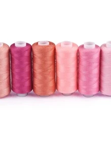 6cones Mixed Color Sewing Machine Thread, Polyester Hand Sewing Thread For Clothing - Multicolor - View 3