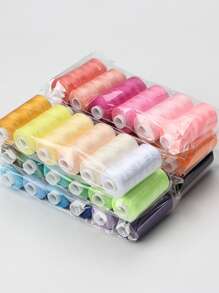 6cones Mixed Color Sewing Machine Thread, Polyester Hand Sewing Thread For Clothing - Multicolor - View 4