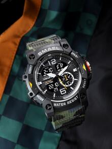 SMAEL 1 pieza reloj deportivo con pantalla dual de camuflaje para hombre - Multicolor - Ver 3