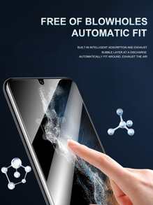 2入組超薄高清鋁箔屏幕保護膜,兼容三星解鎖 - 無色 - 查看 5