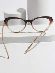 Cat Eye Eyeglasses - Coffee Brown - View 2